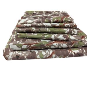 طقم ملاءة سرير - 6 قطع مكون من 2 ملاءة سرير مفرد + 2 كيس مخدة قياس 120*50 + 2 كيس مخدة من نفس اللون