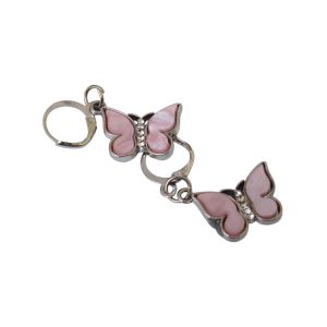 3Diamonds Acrylic Butterfly Earrings for Women - Pink