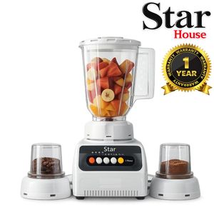 Star House خلاط كهربائي ستار هاوس – 1.5 لتر – 300 وات – مزود بمطحنة جانبية – موديل ASA555 – ضمان سنة