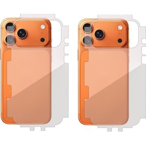 ARROWS ستيكر لاصق خلفي لموبايل ايفون 17 برو ماكس، جيلاتين شفاف HD كامل الجانب مضاد للخدش من اروز، 2 قطعة