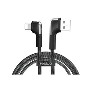 Yesido CA80 1.2M 90 degree bend Fast Charging Usb Nylon Braided USB To