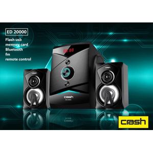 Crash (ED-20000) صب كراش 2*1 بلوتوث استمتع بافضل تجربه مع نقاء صوت مميز -مكبرات صوت