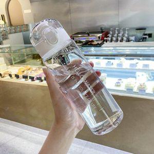 600ml 800ml Plastic Water Bottle For Drinking Portable Gym Sports Tea  Coffee Cup Kitchen Tools Girl Water Bottle For Kids School