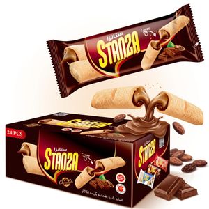 STANZA Chocolate Filled Corn Fingers with Rich Chocolate Filling - Gluten Free - 24 Pieces