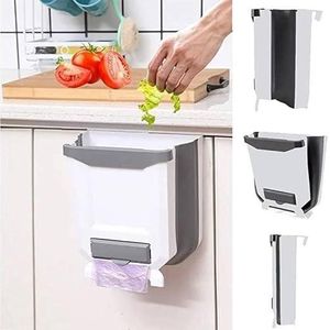 سلة قمامة سيليكون مع فتحة لأكياس القمامة – سلة قابلة للنقل مع حواف مانعة للانزلاق، سعة كبيرة، مثالية للمطبخ، الحمام، والمكاتب