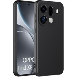 جراب حماية خلفي من السيليكون المقاوم للصدمات لهاتف OPPO Find X9 Pro، نحيف للغاية، مقاوم للخدش، بلمسة نهائية ناعمة غير لامعة - أسود