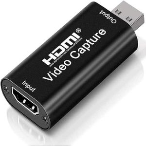 بطاقة التقاط فيديو HDMI إلى USB 2.0 – إدخال 4K وإخراج 1080P@60Hz – متوافقة مع OBS – للبث المباشر وتسجيل الألعاب