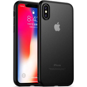 Magic Mask Case for iPhone Xs Max, Transparent Hard PC Back + Soft Black TPU Bumper, [Shock-Absorption] [Full Protection] Slim Cover/Coque for iPhone Xs Max (6.5 Inches) -Clear 