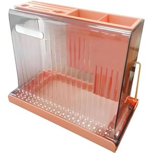 حامل سكاكين أكريليك - منظم أدوات مطبخ أنيق وعملي مع حامل ملاعق ولوح تقطيع مصنوع من مواد تدوم طويلاً لإدارة المساحة بكفاءة