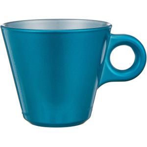 Cerve metal turquoise coffee set 6 pcs set 80 ml - glass