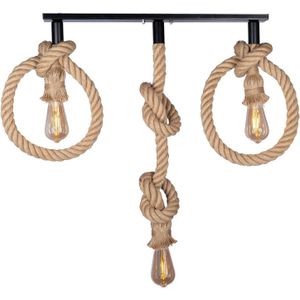 Ceiling lamp 60x50 linen rope RL-CP-003