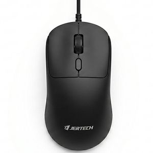 Jertech ماوس سلكي جيرتيك M120 للمكتب – نقر صامت – DPI قابل للتعديل (600/1200/1600) – استجابة سريعة – USB – تصميم احترافي – لون أسود