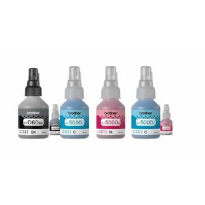 Brother -pack OF 4 - ink BTD60BK/BT5000CMY ink bottles for DCP-T310, T510W, T710W, MFC-T810W, and T910W ink tank printers
