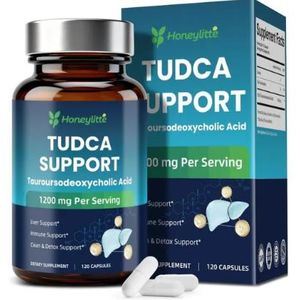 Honey TUDCA 1200mg – Pure Tauroursodeoxycholic Acid Supplement -120 Vegan Capsules
