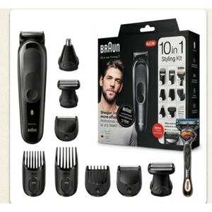 Braun All-in-One Trimmer 7 MGK7321, 10-in-1 Styling Kit With Gillette ProGlide