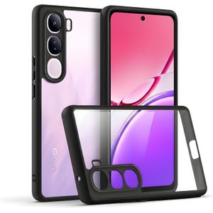 Transparent, durable, slim, shockproof, and anti-yellowing mobile case with camera protector for Vivo Y21D / Vivo Y31 5G (2025) – Black.