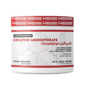 WELLNESS NUTRITION Creatine Monohydrate Unflavored 40 Servings - 40-Day Supply - Advanced Muscle Strength, Power & Cellular Energy Support Matrix - Non-GMO & Gluten-Free