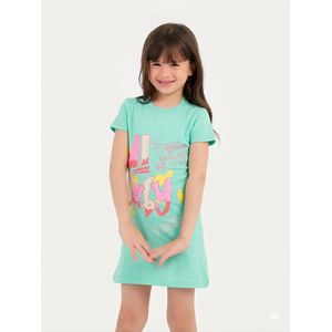 "Girls' Mint Green Happy Baby Short Sleeve Cash - Cute and Playful