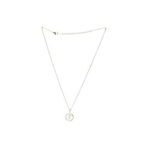 3Diamonds Stainless Steel Rose Medallion Pendant Necklace For Women  Gold White