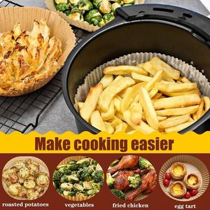 30/50/100Pcs Air Fryer Paper Liners, Non-Stick Disposable Oil-proof Baking Paper  Liners for Oven Air Fryer Microwave Frying Pan Baking Roasting Chicken,  French Fries, Egg Tarts 