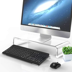 BEST MEDIA Acrylic Monitor Stand, 20.5'', Clear Monitor Riser Computer Stand Laptop Stand