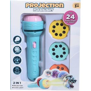 Projector Flashlight Toy, 3 Sides, 24 Patterns - Multicolor