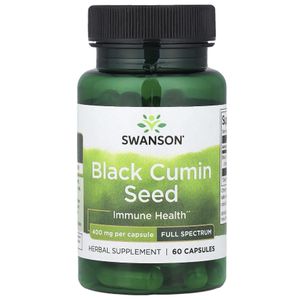 Swanson Black Cumin Seed Full Spectrum 400 mg 60 Capsules Immune & Antioxidant Supplement