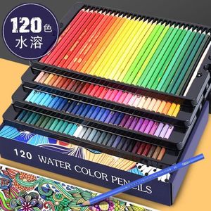 72/120 Pcs Professional Colored Pencils Set Water-soluble High Quality Iron  Box Pack Writing Or Drawing Colored Lead Painting - Wooden Colored Pencils  - AliExpress