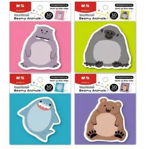 M&G ملاحظات لاصقة للحيوانات من تشينغوانغ، تصميم مرح بحجم 71x71 مم، 30 ورقة للتذكير - 1 قطعة - رقم: YS-488