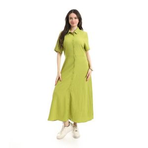 Andora Short Seelve Dress For Women - Light Green