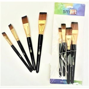 12pcs Filbert Paint Brushes Paintbrush Set Nylon Hair Paint Brush Set For  Acrylic Oil Watercolor Painting Artist Professional Painting Kits White