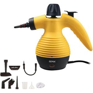Dynex منظف بخار محمول باليد من دينكس، 1200 وات، ضغط 300 كيلو باسكال، خزان 350 مل، 6 ملحقات لتنظيف الأسطح المتعددة