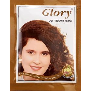 Glory Light Brown Henna Rich Natural Colour For Soft & Silky Hair 10gm