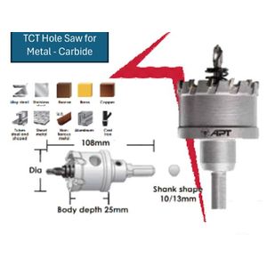 Apt  53mm 10-Tooth Carbide Metal Hole Saw – LC-C070053