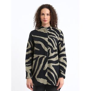 LC Waikiki Grandad Collar Patterned Women's Shirt Tunic