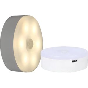 مصباح ليلي LED - مصباح استشعار صغير قابل لإعادة الشحن مع كابل USB وغطاء مغناطيسي لغرف الأطفال وغرف النوم والمطابخ والأرفف، ضوء دافئ 3000 كلفن (2)