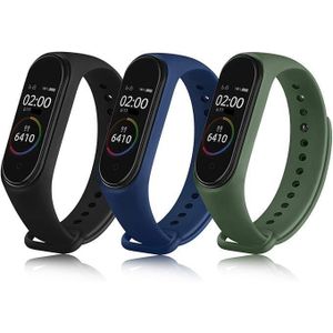 سوار سيليكون ناعم وقابل للتنفس من V VOLT متوافق مع Xiaomi Mi Band 4 / Xiaomi Mi Band 3- 3 قطع