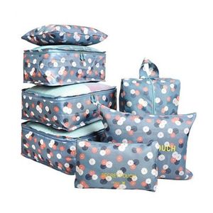 طقم شنط 7 قطع للتنظيم و للسفر والتخزين - تصميم ازهار رائعه وجميلة