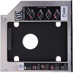 9.5mm Universal SATA 6.0GB Hard Drive/SSD Caddy for CD/DVD-ROM Optical Bay, Black