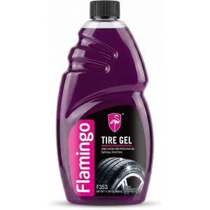 Flamingo Tire Gel Polish 500ml – Long Lasting High Gloss Shine, Waterproof Tire Protectant, Prevents Cracking & Fading