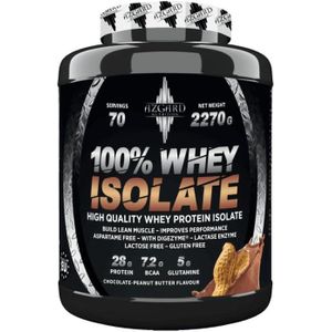 100% Whey Protein Isolate Powder - Chocolate Peanut Butter (2.27kg / 5 lbs, 70 Servings) - Ultra-Pure Fast-Absorbing Muscle Recovery & Growth Shake - Low Fat, Low Carb & Gluten-Free Gym Supplement