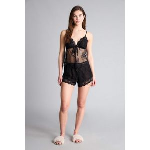 Defacto طقم دانتيل قصة عادية بحمالات - قطعتين