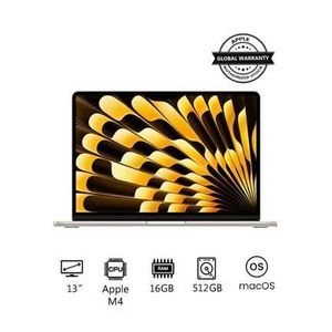 Apple New 2025 MacBook Air MW103 13-Inch Display,M4 Chip 10-Core CPU 10-Core GPU Processor/16GB RAM/512GB SSD/macOS(International Version) Starlight