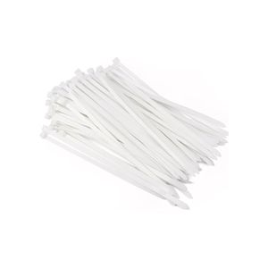 ABC Strong Wire Cable Tie Set , 5×300 mm, Heavy Duty Zip Ties, Secure Fastening for Home, Office, and Industrial Use , 100 Pieces - White