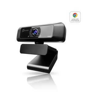 J5Create كاميرا ويب JVCU100 USB عالية الدقة مع دوران 360 درجة - كاميرا كمبيوتر قابلة للتعديل لمكالمات الفيديو والاجتماعات عبر الإنترنت والبث المباشر، متوافقة مع أنظمة التشغيل Windows و macOS و Chrome OS