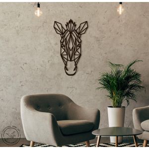 لوحة جدارية برأس حمار وحشي هندسي