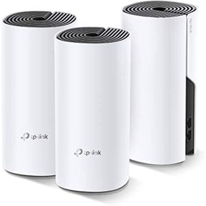 TP-Link نظام ديكو واي فاي شبكي للمنزل بالكامل بتغطية حتى 5500 قدم مربع من تي بي لينك راوتر/موسع بديل لنطاق الواي منافذ جيجابت، تجوال سلس، ميزة الرقابة الابوية، يتوافق مع اليكسا M4 3 قطع)، متعدد الألوان