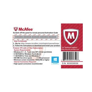 Mcafee AntiVirus Plus 2016 - 1 Year Activation Card @ Best ...