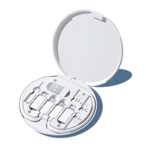 Data Storage Multifunctional Box for Organizing IOS USB C and Micro USB Cables Efficiently (Color White)