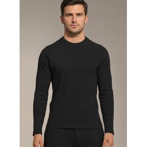 ATTRACT دربي رجالي سليم فيت 95% قطن ميلتون بياقة واكمام طويلة – اسود